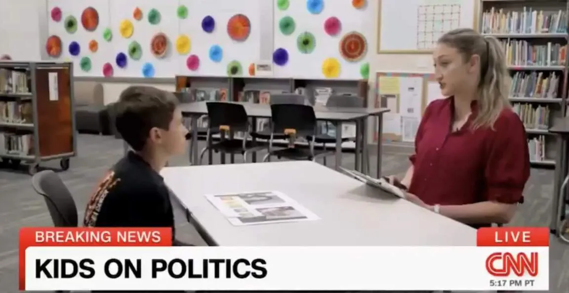 Video CNN Reporter Asks Kid A Question About Kamala, Without